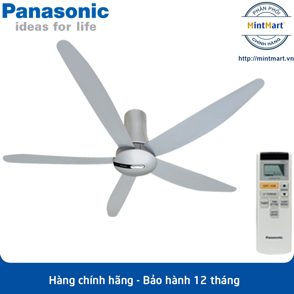 Quạt trần 5 cánh có điều khiển Panasonic F-60TAN