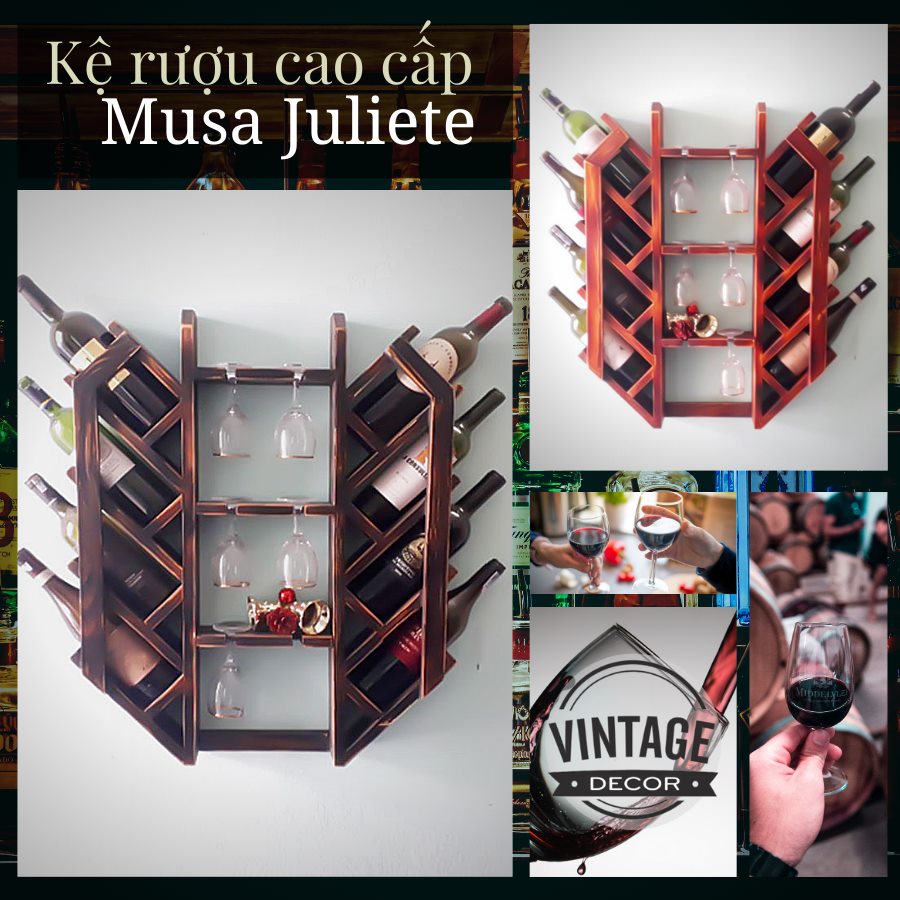 Kệ Rượu Treo Tường KR22