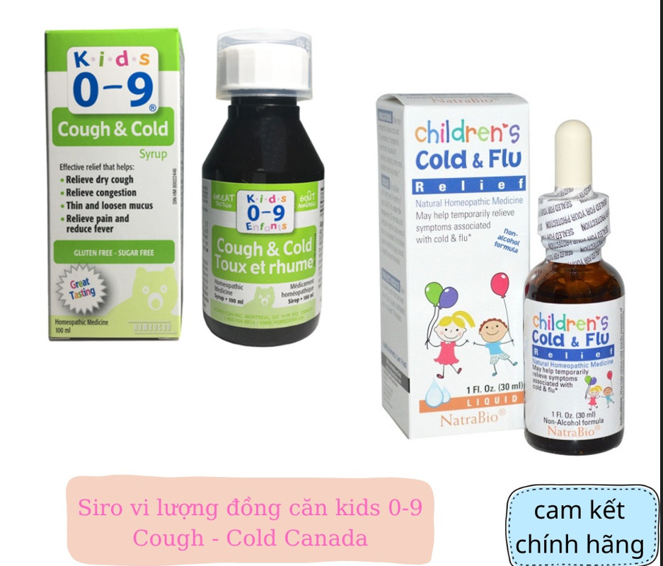 Siro vi lượng đồng căn - Siro ho và cảm cúm Kids 0-9 Cough - Cold Canada