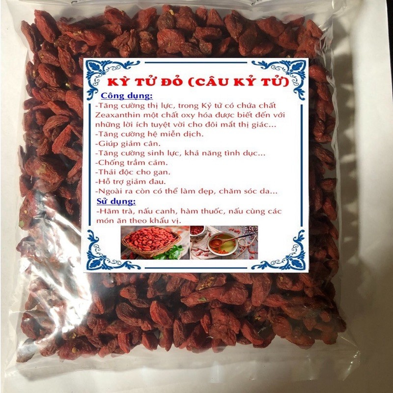 Kỷ tử đỏ ninh hạ hạt đẹp, mùi thơm và chạm vào sẽ thấy độ giẻo