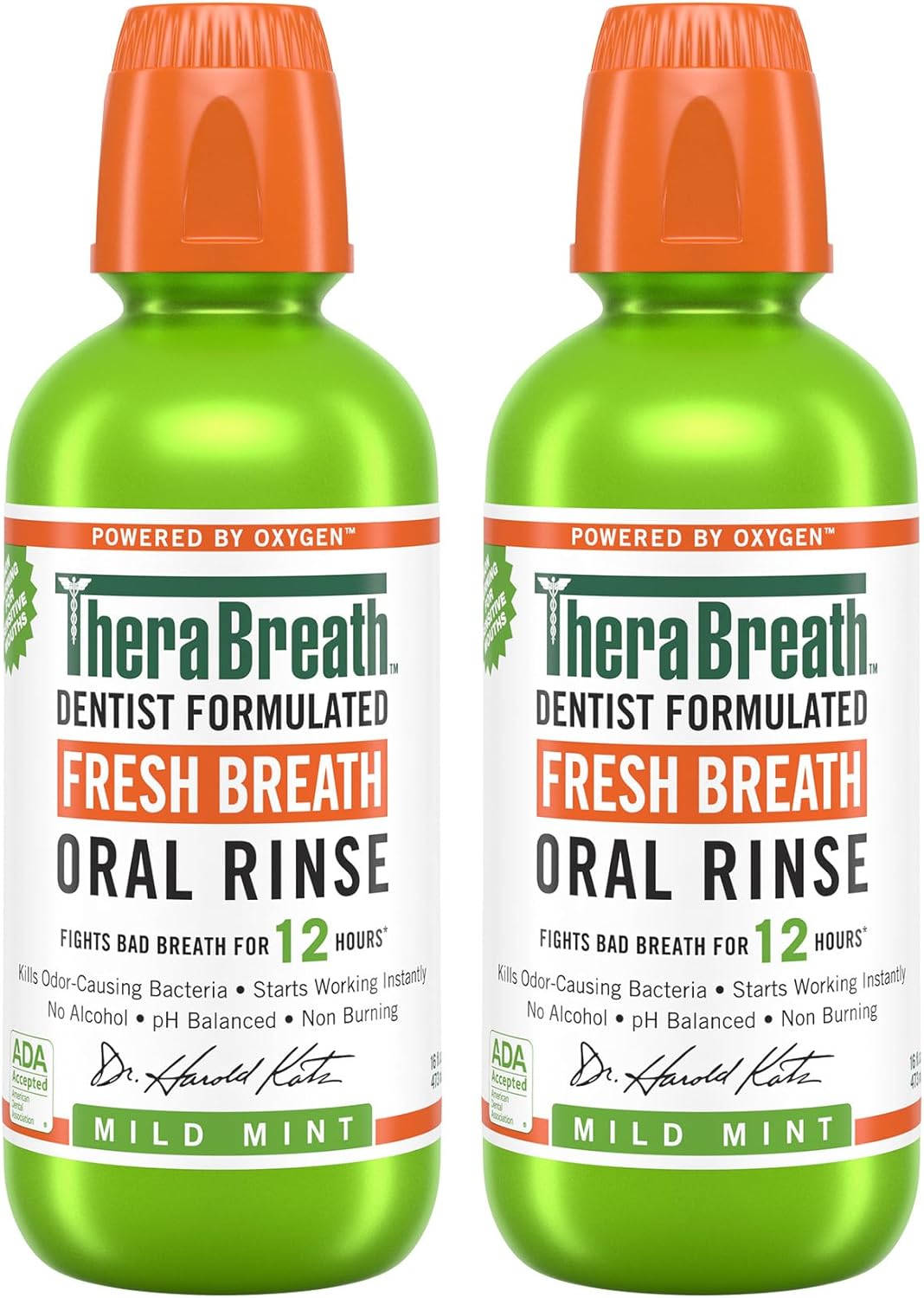 Nước súc miệng dành cho người hôi miệng, hơi thở có mùi TheraBreath Fresh Breath 1 chai 473ml [dvcareshop]