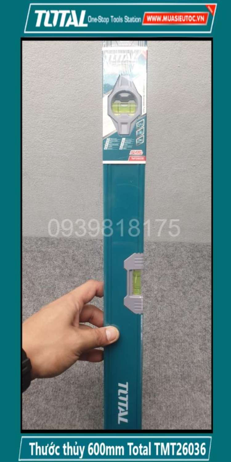 Thước thủy đo lường cân bằng 60cm total tmt26036