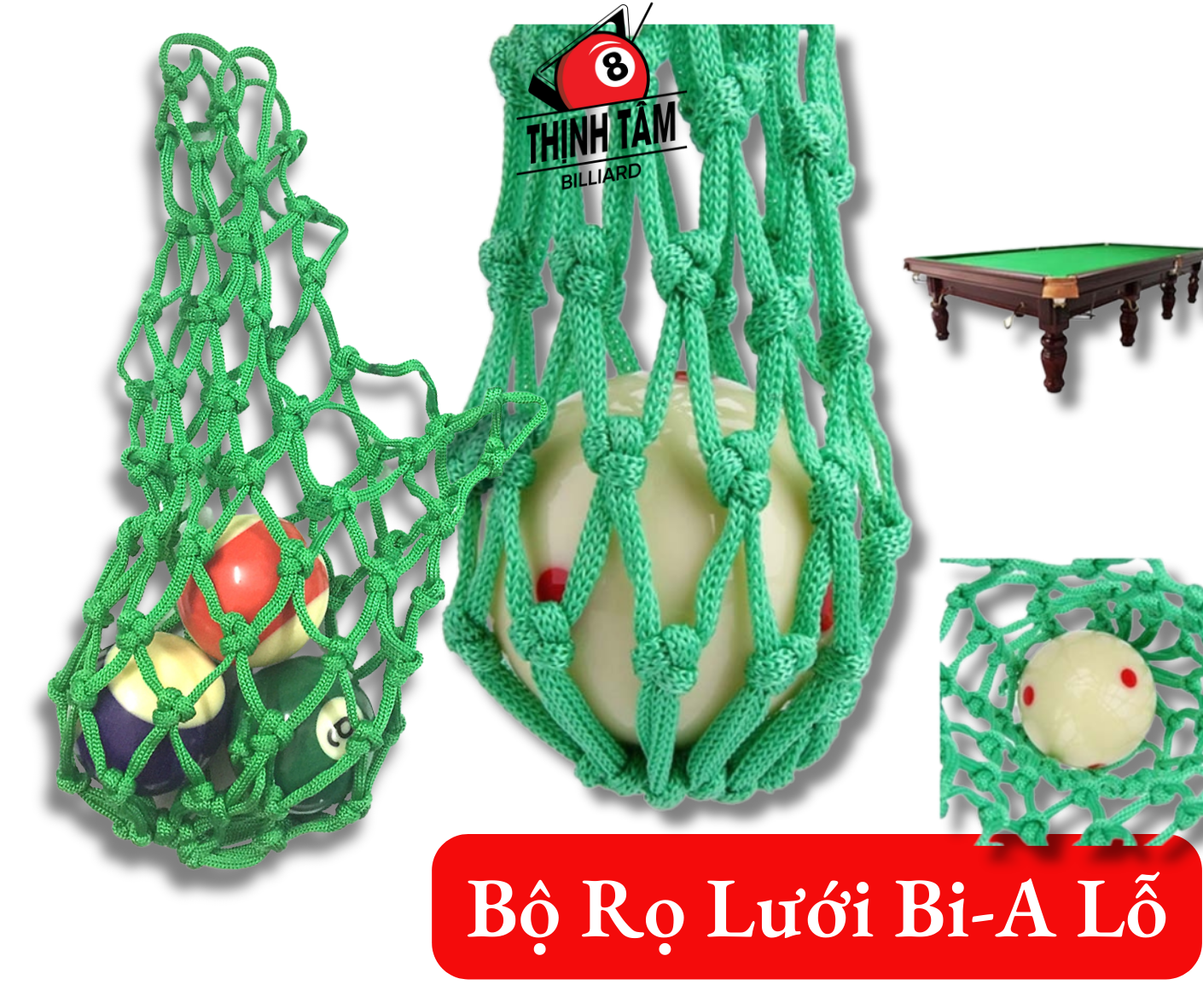 Bộ 6 rọ lưới bida lỗ - bi-a pool