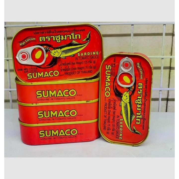 05 hộp cá mòi sốt cà thái lan sumaco 125gr