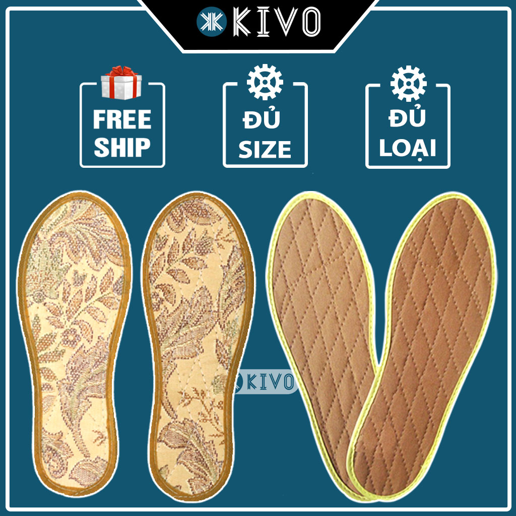 Lót Giày Da Nam Hương Quế Thoáng Khí - Cặp Lót Giày Êm Chân Khử Mùi Hôi Hiệu Quả - Phụ Kiện Vệ Sinh Giày Kivo