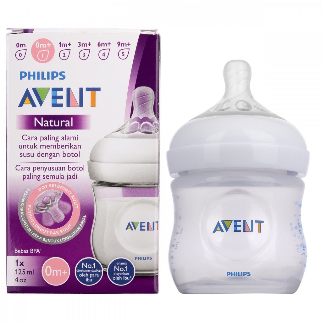 Combo 2 bình sữa philips avent natural 125ml/260ml
