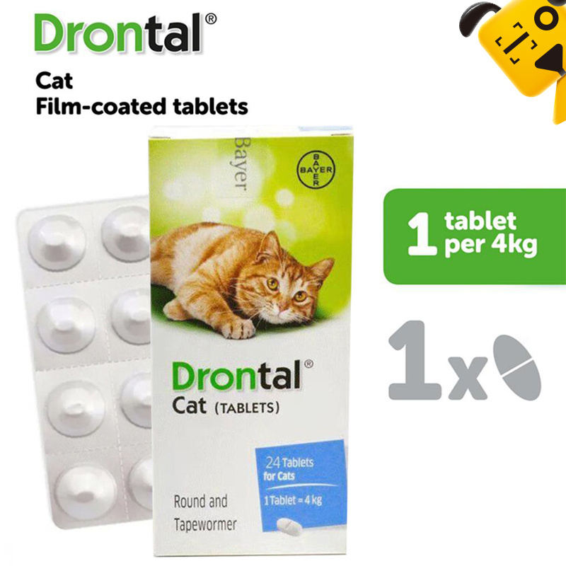 Thuốc tẩy giun cho MÈO Drontal dạng viên - 1 Viên