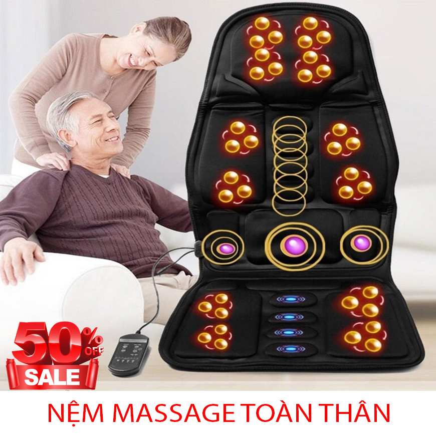 [HCM]{ XẢ HÀNG GIẢM GIÁ 50%} Nệm (Đệm) massage toàn thân Elip - Ghế Mát Xa Đa Năng Toàn Thân giảm stress lưu thông khí huyết giảm đau nhức toàn cơ thể