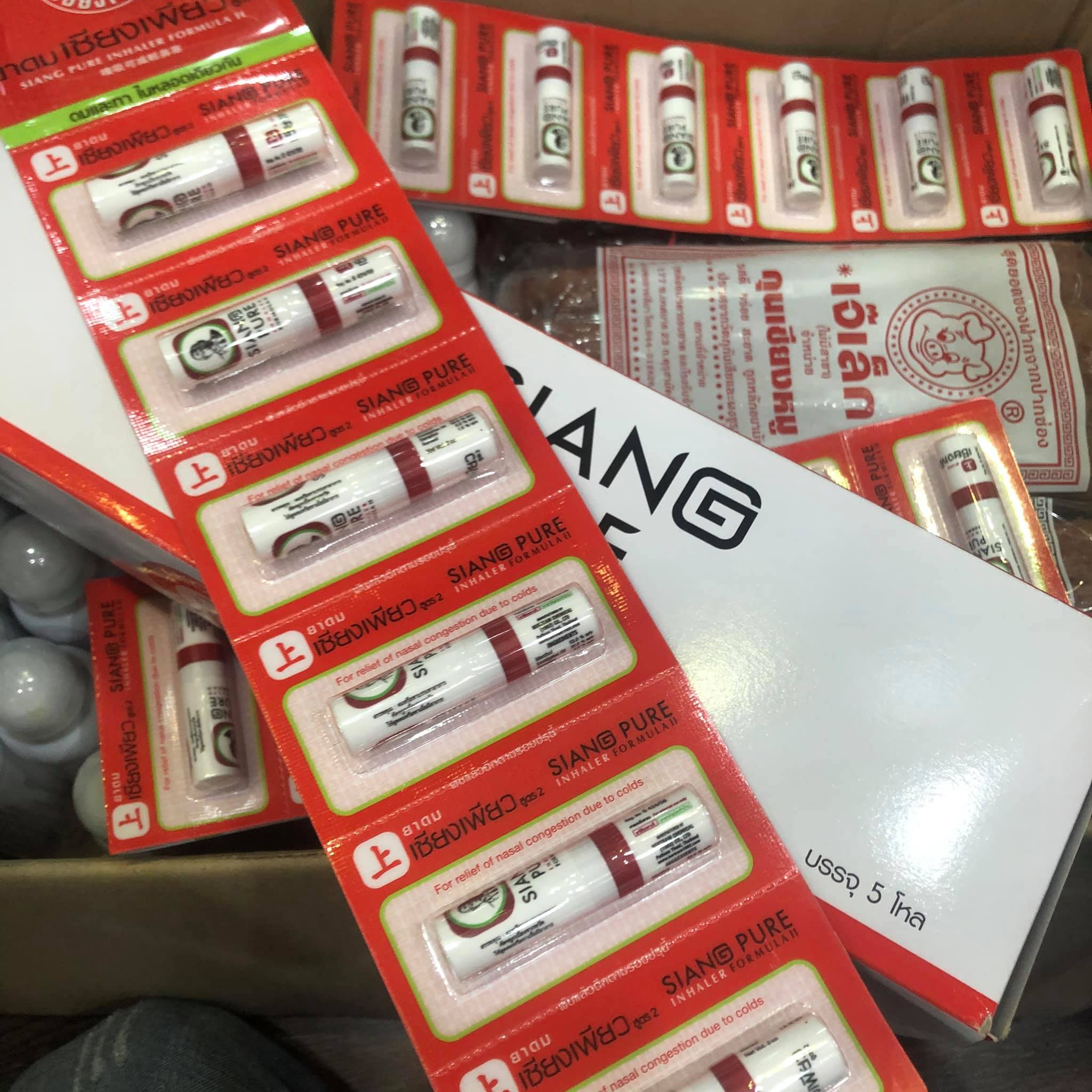Ống Hít Thông Mũi 2 Đầu - SIANG PURE INHALER 2 In 1- Nhập khẩu Thái