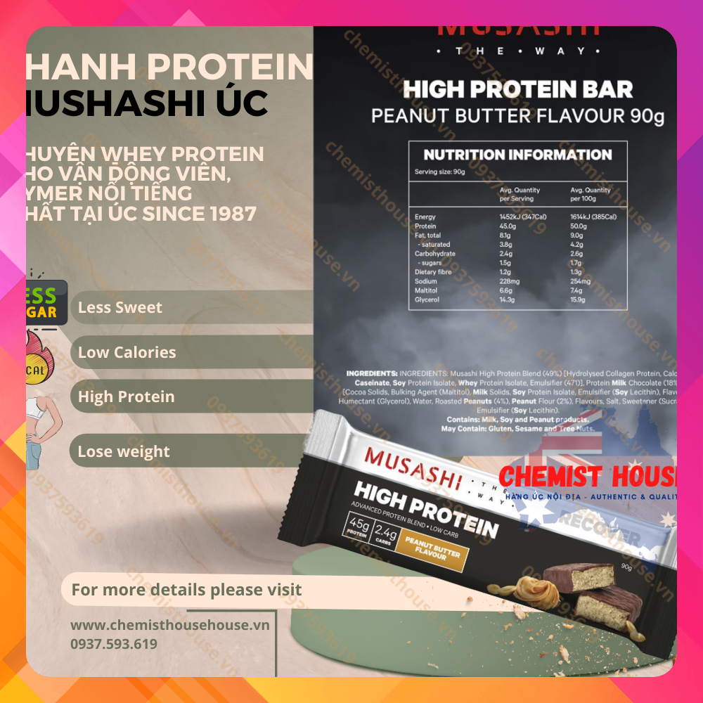 Bánh protein ăn kiêng giữ dáng tập gym giảm cân hàng chính hãng Úc protein bar
