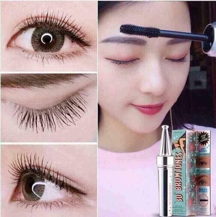 Mascara 3d brown tones nối dài mi,cong mi, làm đậm chân mày siêu hot dành cho các cô nàng 2019 - vata shop