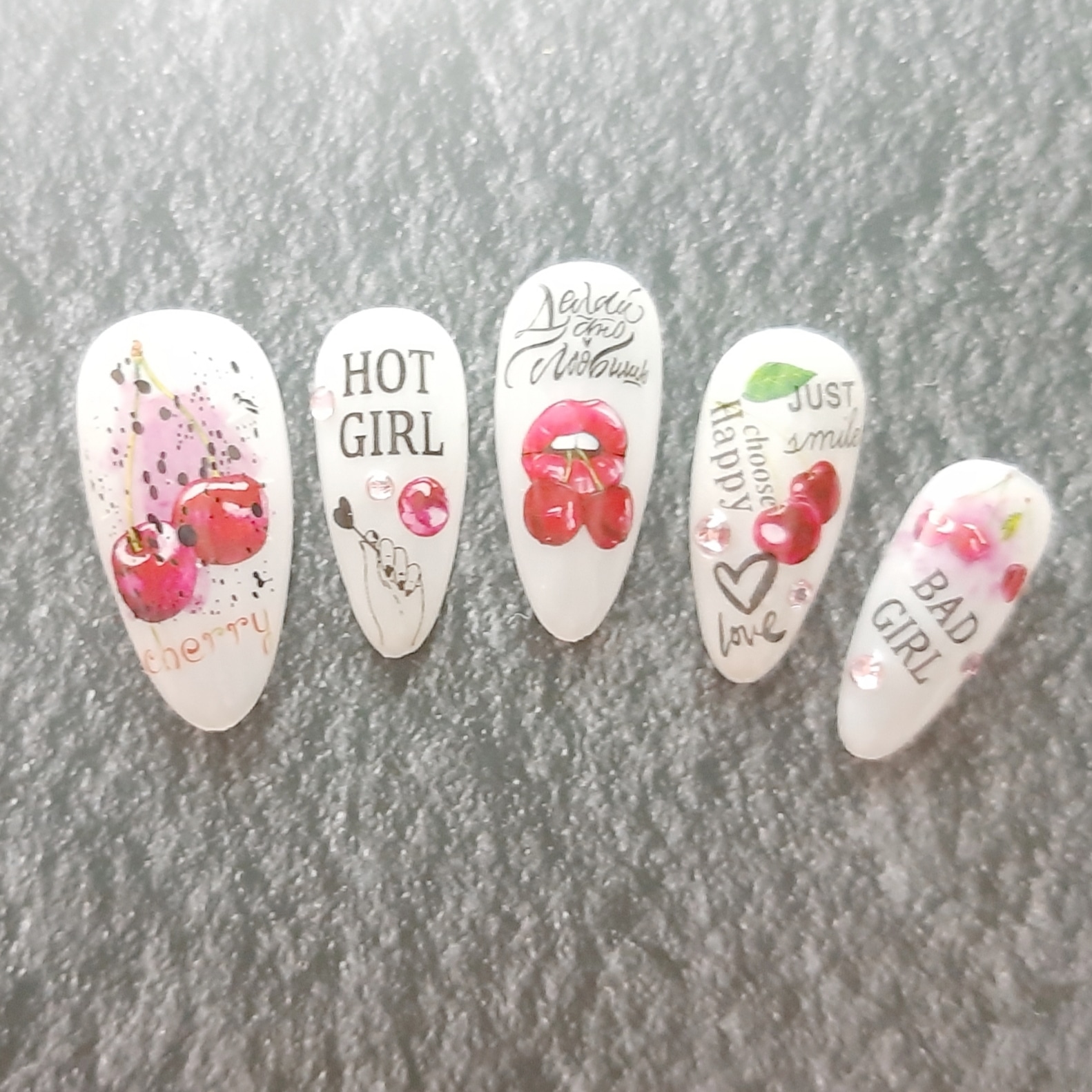 NAILBOX Móng úp thiết kế sticker đính đá