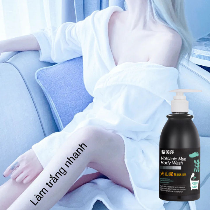 Sữa tắm trắng da toàn thân,Sữa tắm trắng da toàn thân bùn núi lửa, làm trắng da toàn thân loại bỏ hắc tố, lớp cutin, dưỡng ẩm cho da khô, nam và nữ thích hợp sử dụng.
