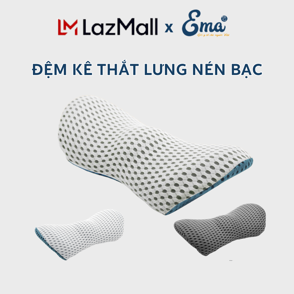 Gối kê lưng Ema cho người đau mỏi thắt lưng, thoát vị đĩa đệm, bà bầu, người cao tuổi, dân văn phòng...