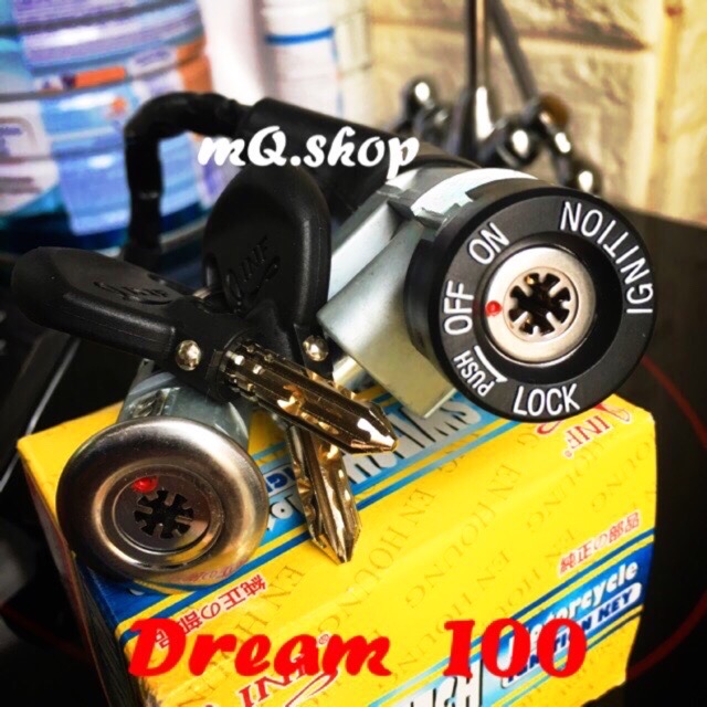 Bộ ổ khoá xe máy dream 100cc - 8 cạnh chống trộm tuyệt đối -
