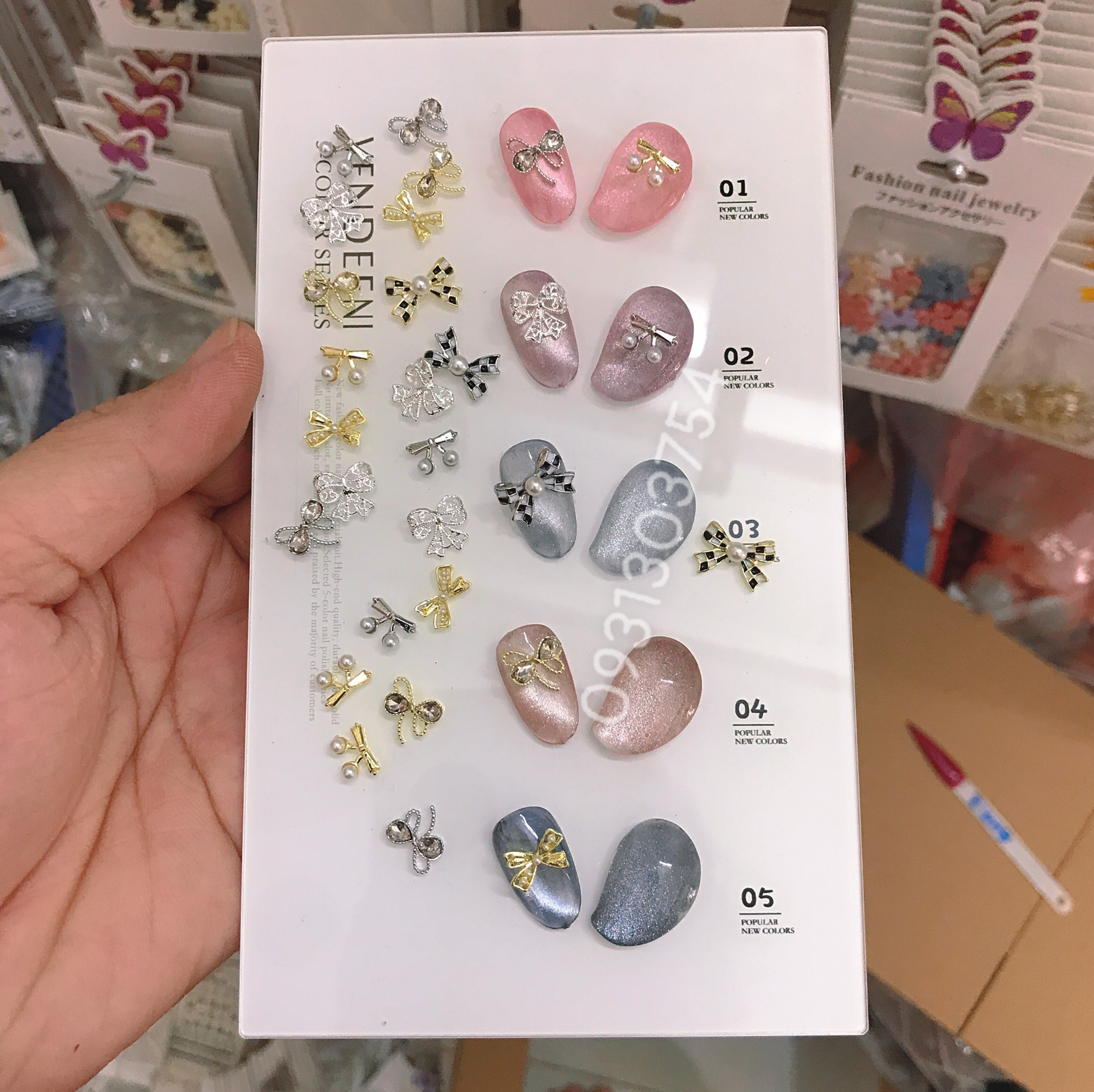 Charm kim loại ,charm nơ trang trí móng mix đủ loại ,túi 29c - nail937