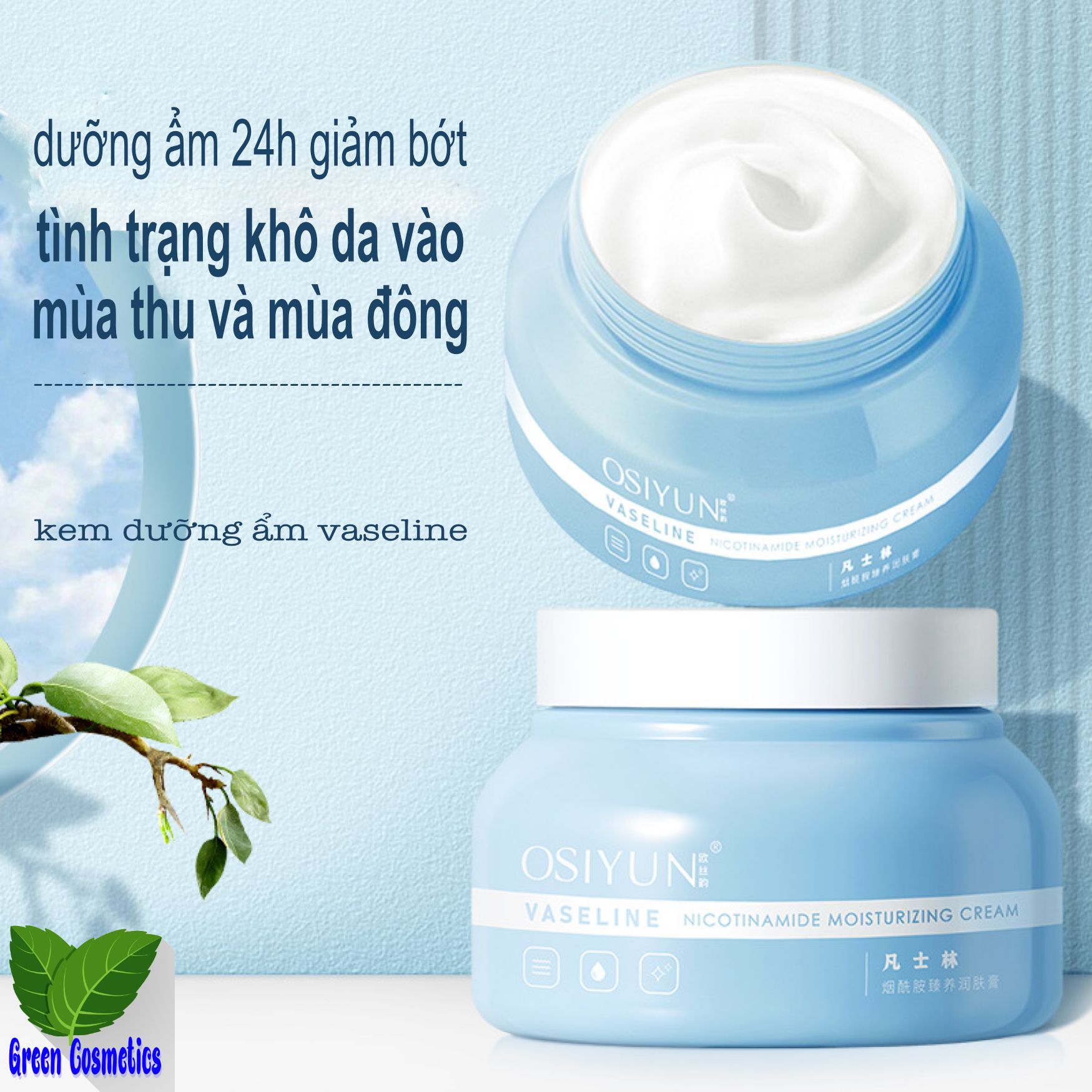 Kem dưỡng thể Osiyun hương thơm tự nhiên về mua thu và mùa đông cực tốt, bổ sung và nuôi dưỡng da trắng hồng.