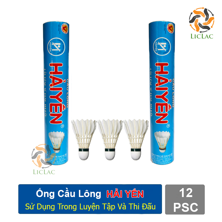 Ống cầu lông Hải Yến 12 quả ( Xanh Biển ) sử dụng trong luyện tâp và thi đấu hàng Việt Nam chất lượng cao - LICLAC