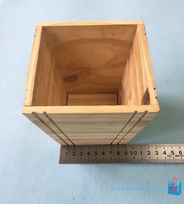 Chậu gỗ cắm hoa 6-8-10-15cm (vuông/kiểu)