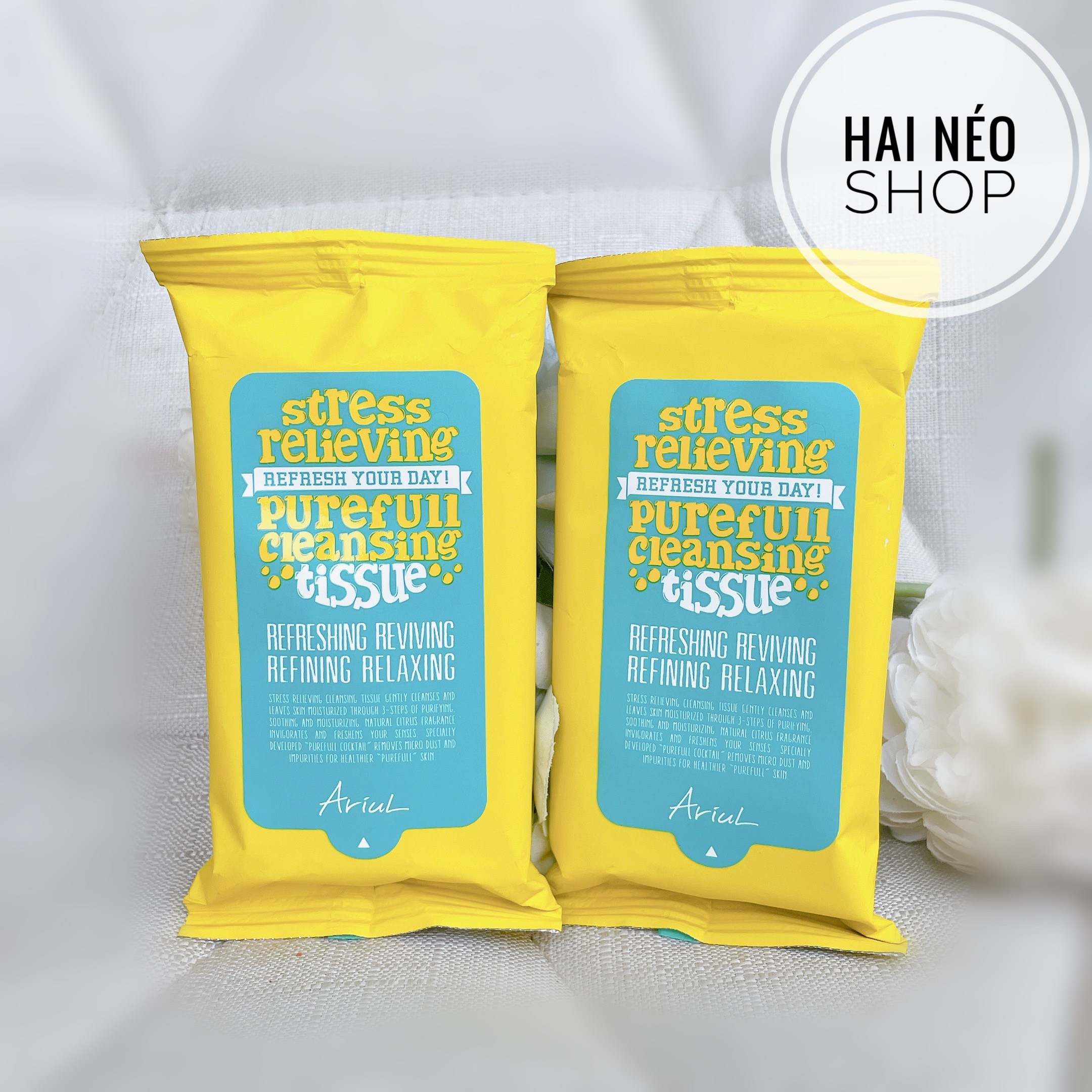 Khăn ướt tẩy trang tiện lợi đa năng Ariul Smooth & Pure Cleansing Tissue