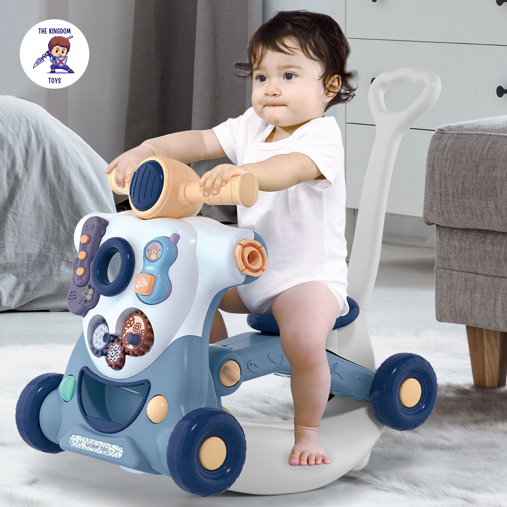 Xe tập đi đa năng cho bé 6in1 có khóa bánh an toàn - đồ chơi tập đi - xe chòi chân - bập bênh