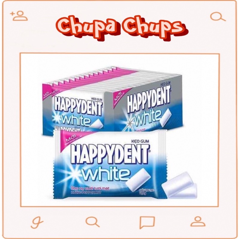 Kẹo sing-gum Happydent White lốc 15 vỉ