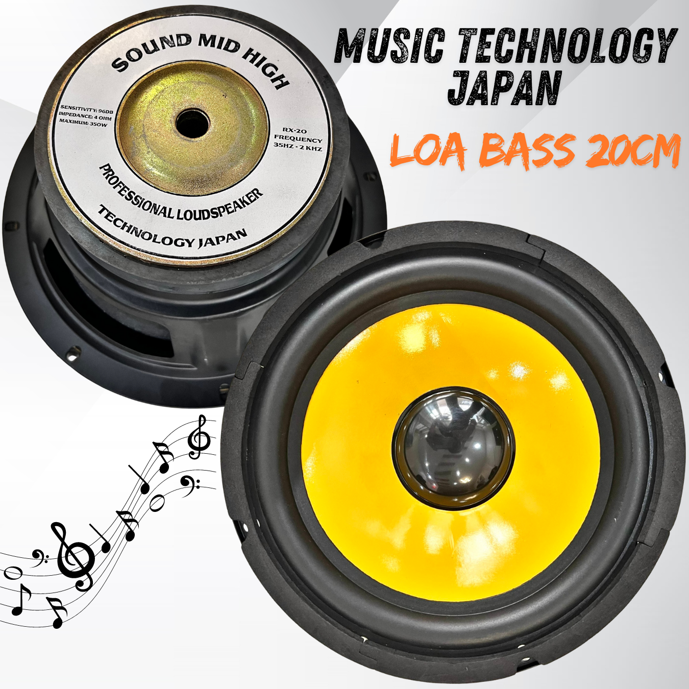 LOA BASS 20 RỜI COIL 38 TỪ 126 GÂN CAO SU MÀN VÀNG HÀNG NHẬP KHẨU MỚI CHUYÊN HÁT KARAOKE NGHE NHẠC
