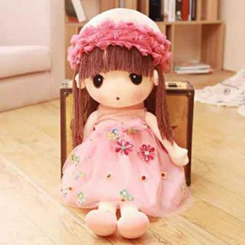 Gấu bông hình búp bê mặc váy ren đáng yêu, cute - Gấu ôm búp bê vải nhung co dãn, mềm mịn - Gấu bông Best Home