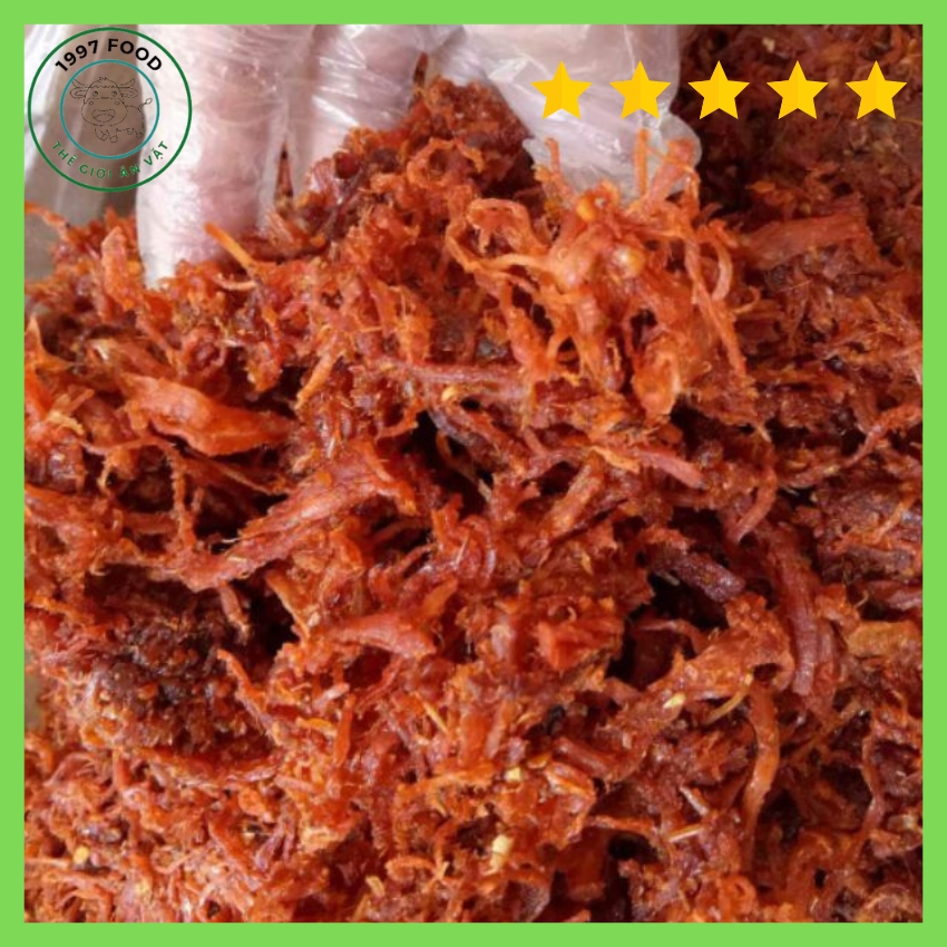 Khô bò sợi thơm ngon đậm vị bịch 500gr- khô bò nguyên liệu làm bánh tráng trộn làm gỏi bao ngon loại 1 - 1997food