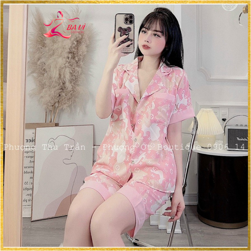 Đồ bộ nữ đẹp mặc nhà, bộ ngủ pijama lụa cao cấp cộc tay 2022- ba vì fashion- bộ lụa cao cấp, kiểu dáng đẹp, quần lửng , áo cộc tay mùa hè.