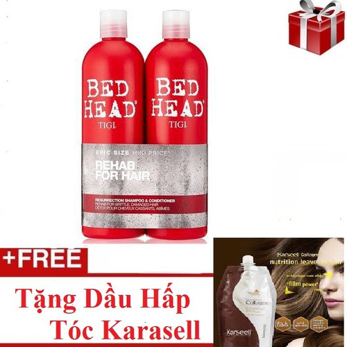 Cặp Dầu Gội & Xả Bed Head TIGI - Tặng Kèm Dầu Hấp Tóc Karsell