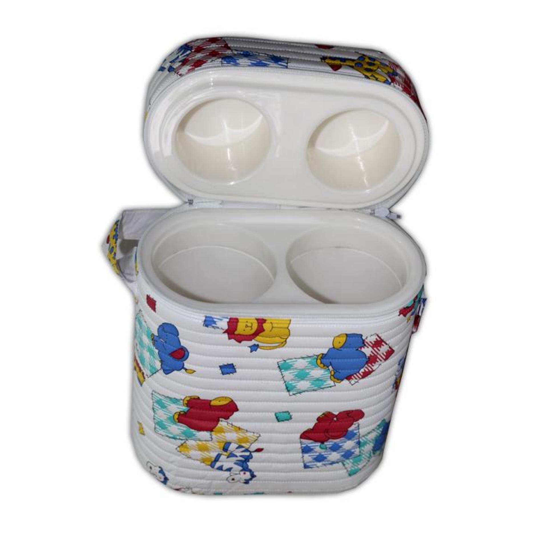 Bình Ủ Sữa Đôi Cao Cấp Loại Cổ Rộng 3 Lớp Giữ Nhiệt Lâu