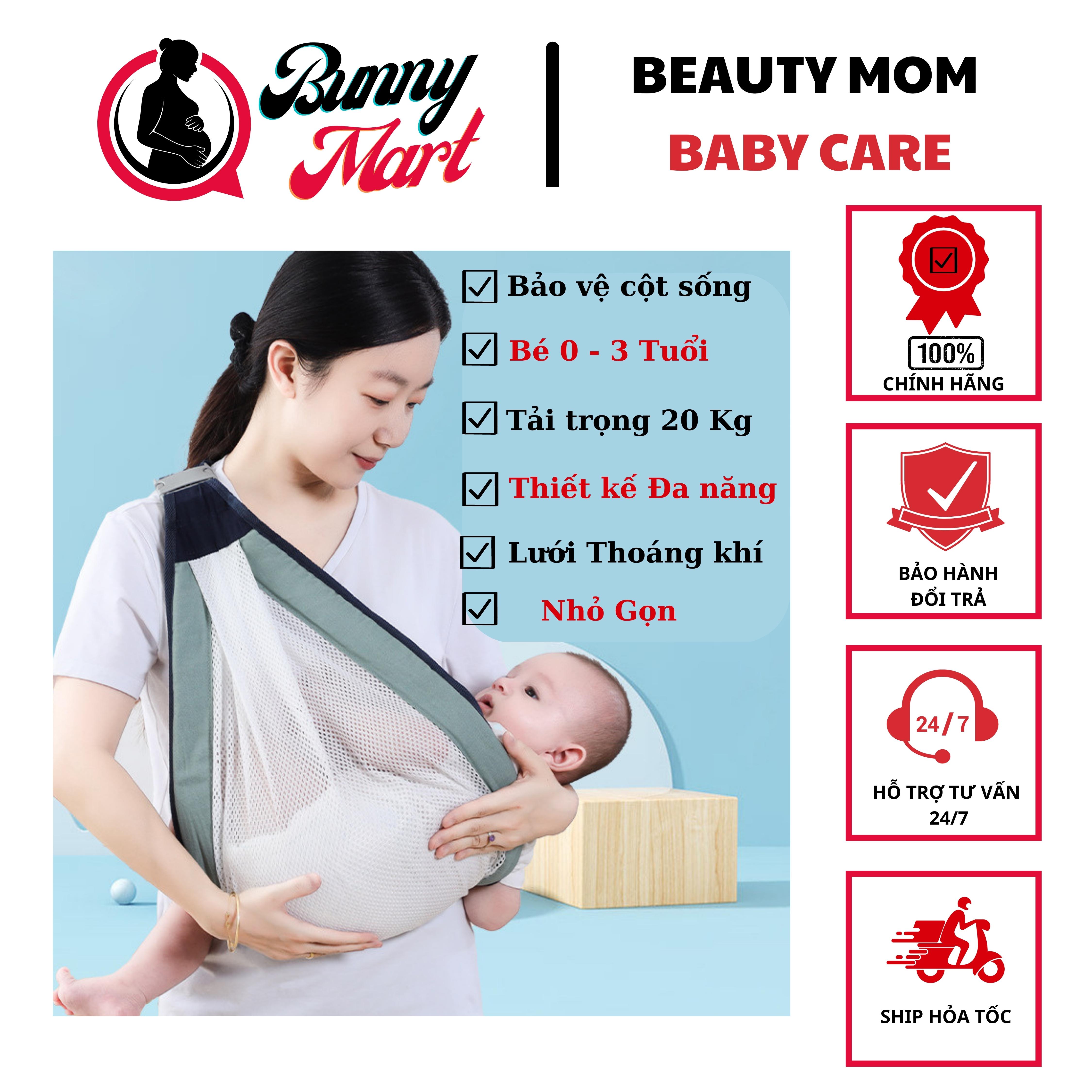 Địu em bé 0-3 tuổi cao cấp Nhiều tư thế