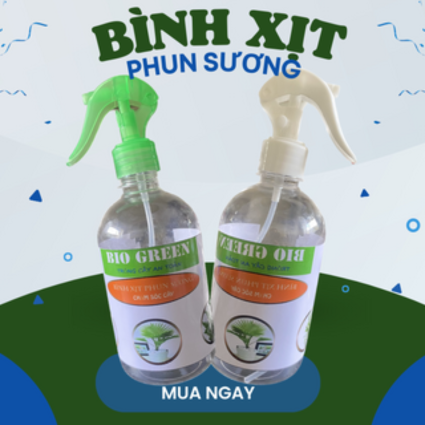 Bình Xit Phun Sương 500ml nhựa trong chăm sóc cây tiện dụng