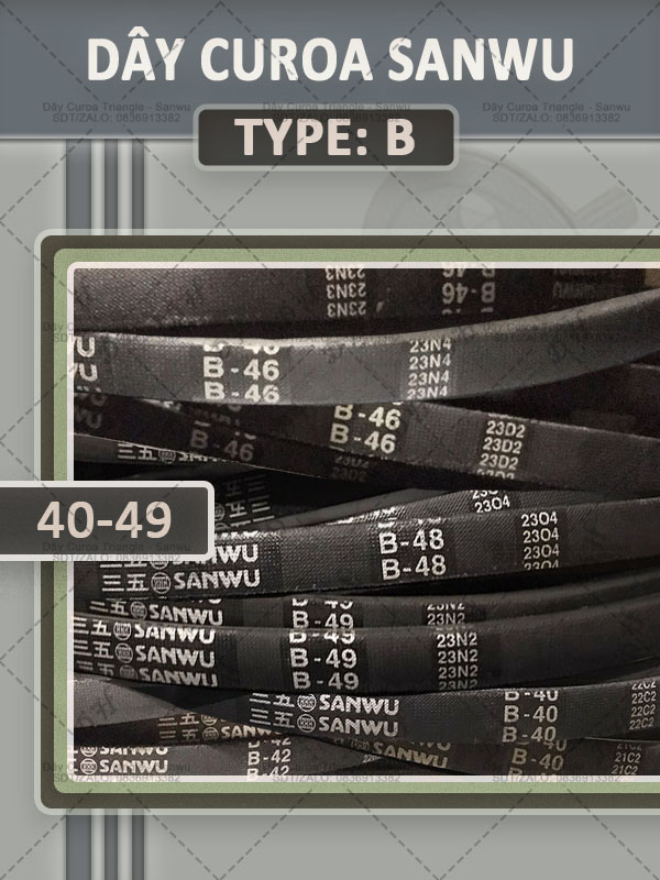 Dây curoa -v-belts-sanwu-b-40-49