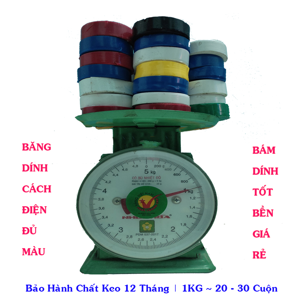 Băng dính điện màu hàng bãi chất keo dính bền, mỏng, dai giá rẻ