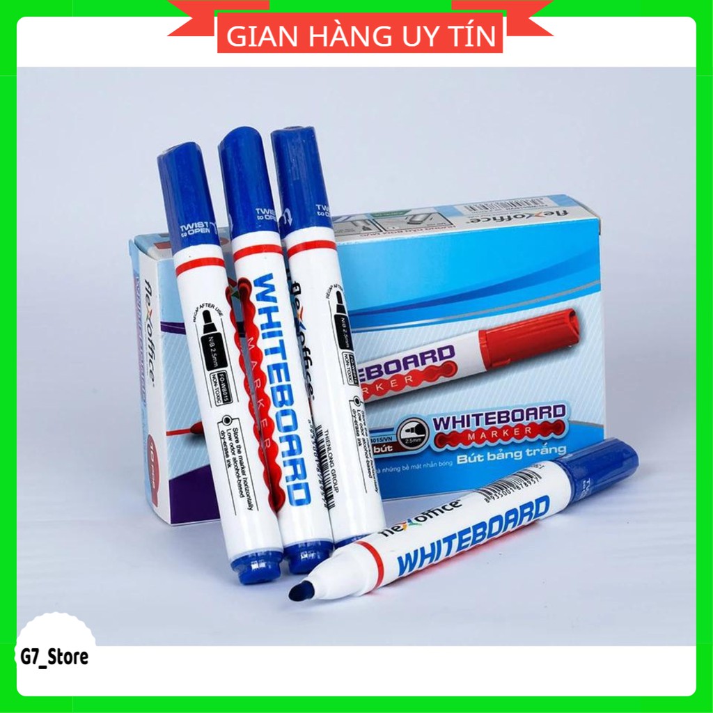 Hộp 10 bút viết bảng trắng thiên long,bút lông bảng chính hãng