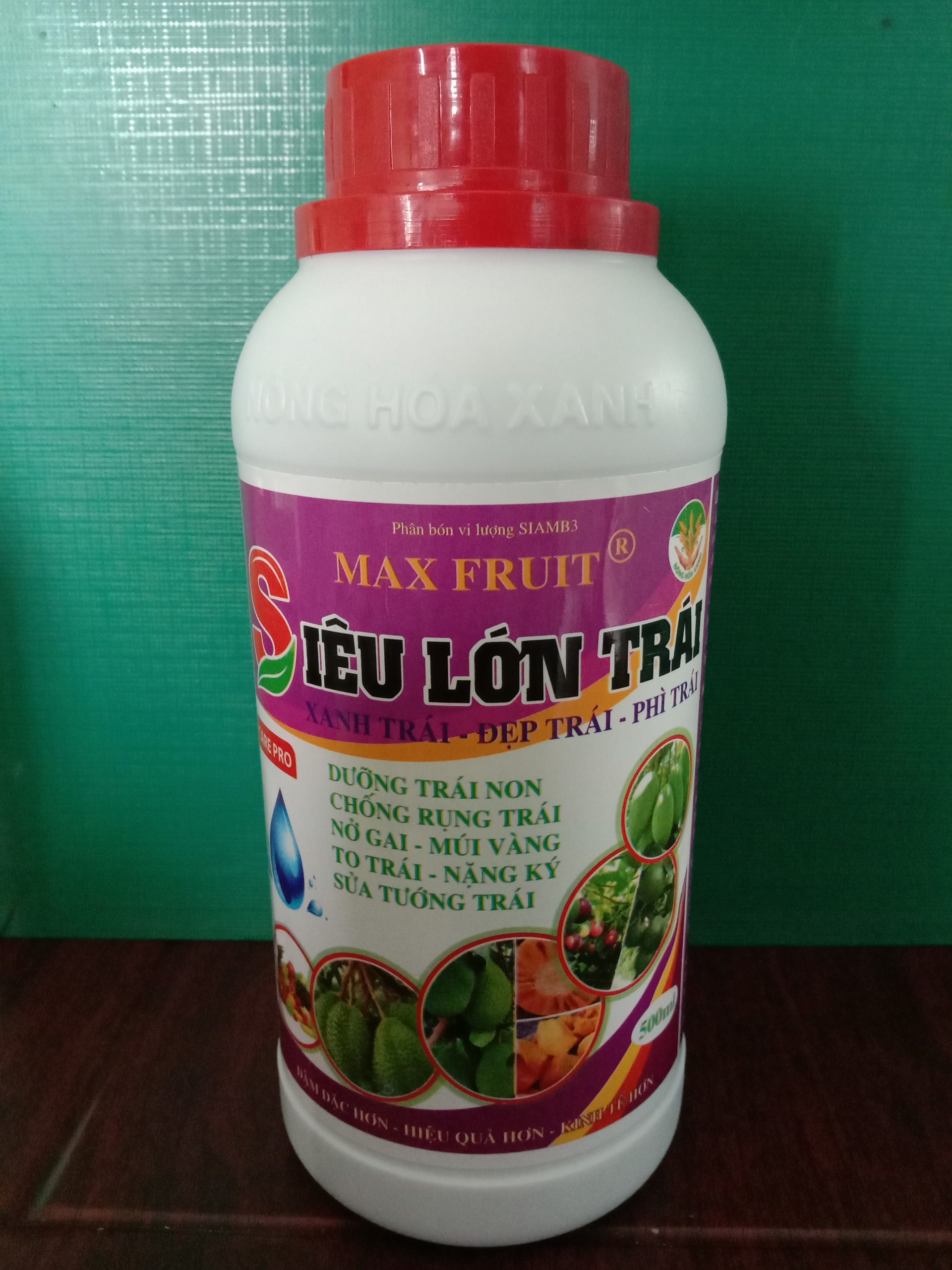 Max fruit chai 1 lít – siêu lớn trái, xanh trái, lớn trái, phì trái, dưỡng trái non, chống rụng trái, nở gai, múi vàng,to trái, nặng ký, sửa tướng trái.