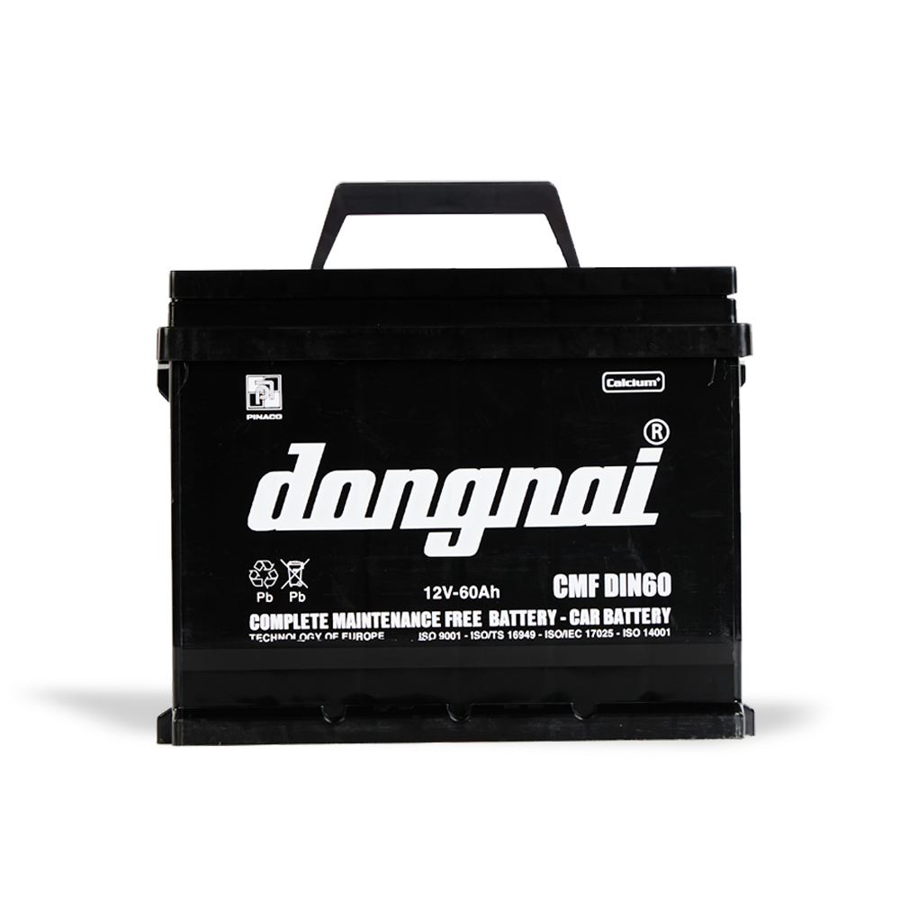 Ắc quy khô miễn bảo dưỡng đồng nai cmf din60 | 12v - 60ah