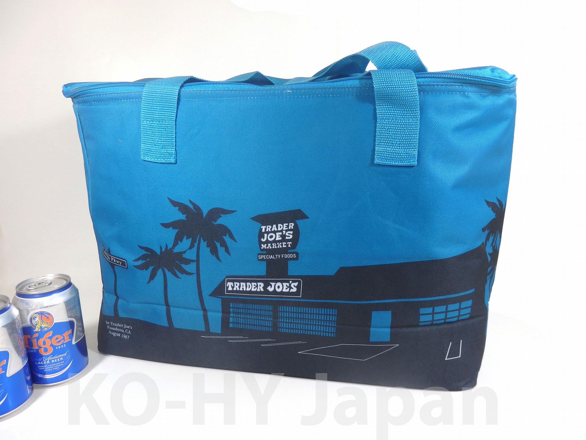 Túi giữ nhiệt Cooler bag Trader Joe's Blue Insulated Tote 30L