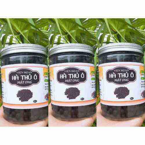 1Kg bằng 2 hũ viên hà thủ ô đỏ mật ong