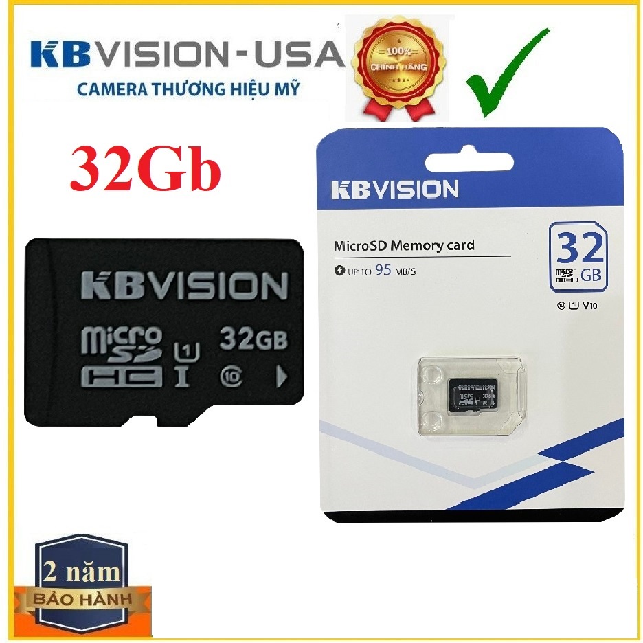 Thẻ Nhớ Kbvision 32Gb Class 10 Tốc Độ 95Mb Chuyên Dụng Cho Camera IP