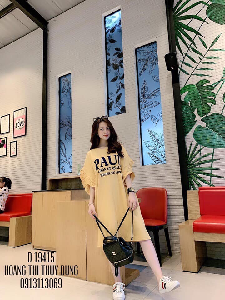 Đầm suông thun cotton mẫu mới cực hot phom rộng dáng xinh tt0