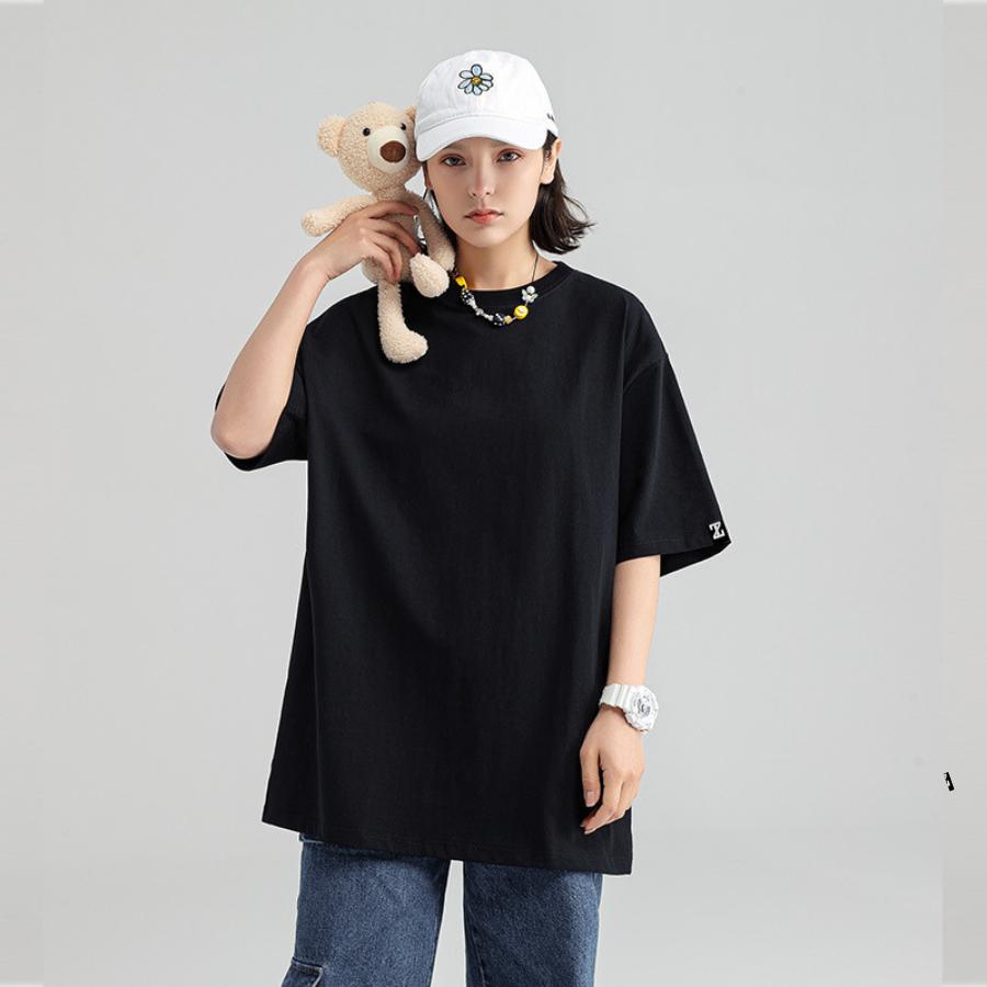 Áo thun đen trơn ZETTOWN form rộng tay lỡ phong cách thời trang cá tính - Áo phông trơn unisex