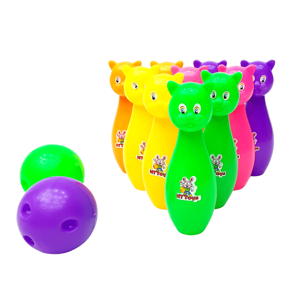 Lưới bowling hình mèo 10 trái, cỡ trung Hoàng Thu HT7605