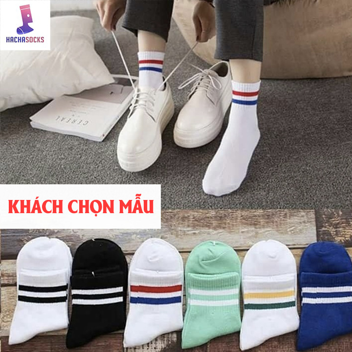 Vớ Tất Sọc Nữ Hàn Quốc Loại Vải Tốt  - Chân 34 Đến 40