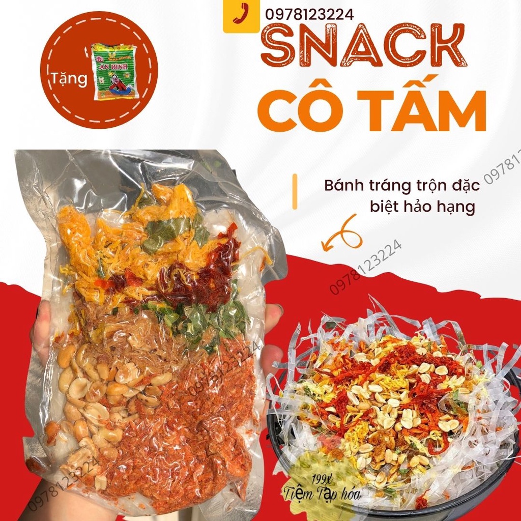Bánh tráng trộn siêu topping nước sôt bò cay kèm quất,găng tay-Bánh tráng trộn đặc biệt,tự trộn ăn là ghiền/Snack Cô Tấm