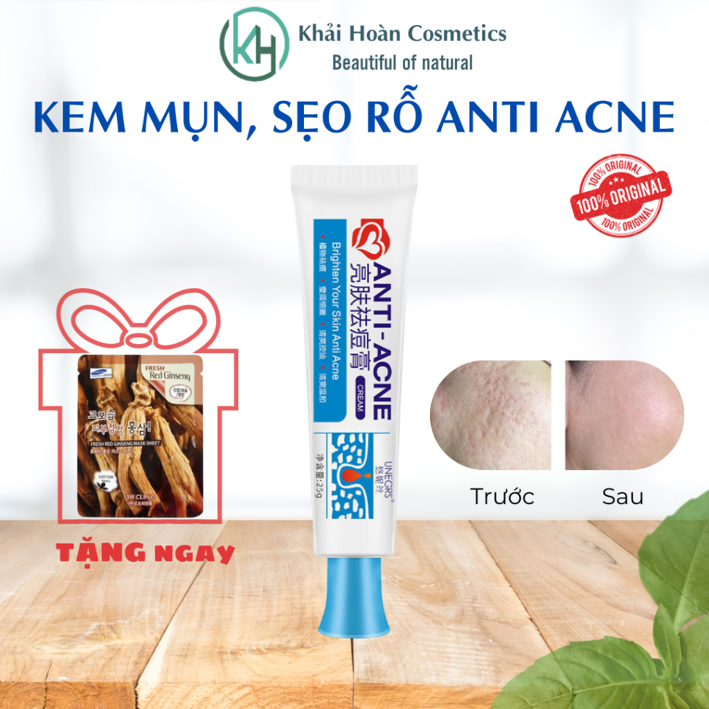 Kem sẹo rỗ anti-acne, kem chấm mụn anti acne 25ml