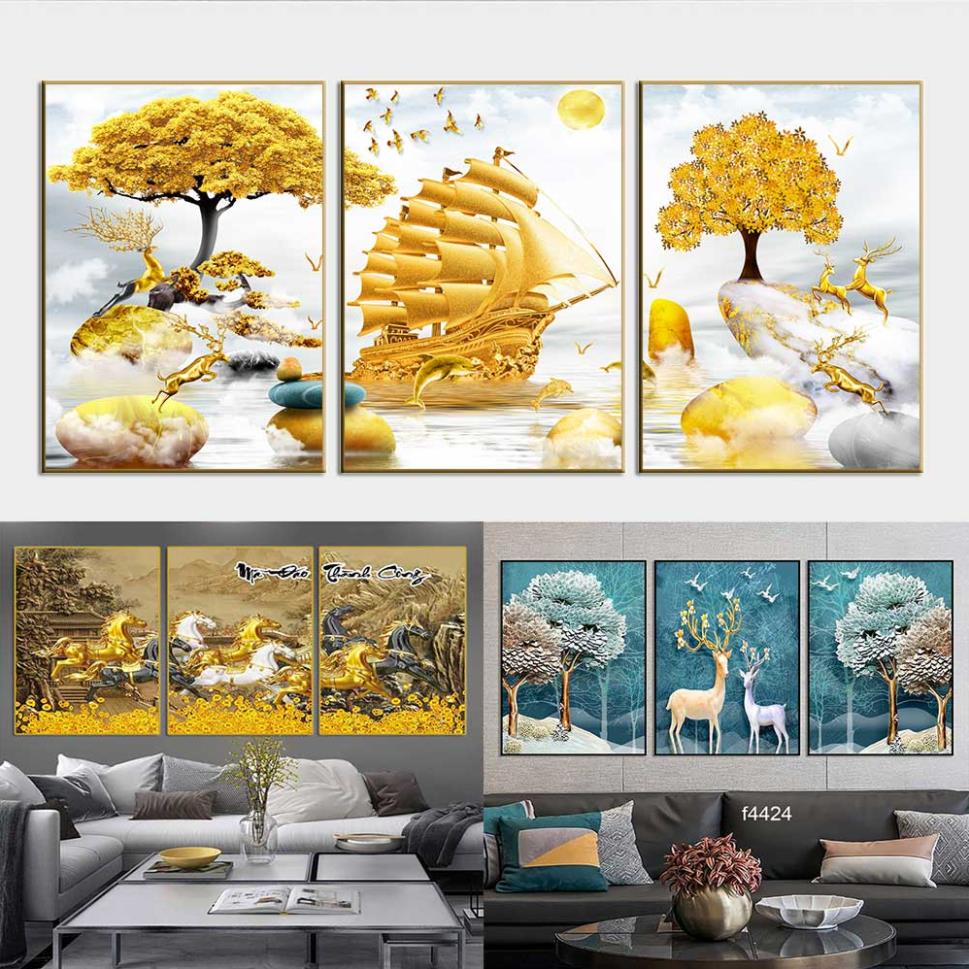 Tranh treo tường, tranh tráng gương, tranh pha lê in UV 3D MIKA, bóng mịn, chống ẩm mốc phai màu mối mọt