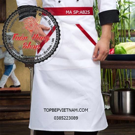 tạp dề nửa người đầu bếp ab24
